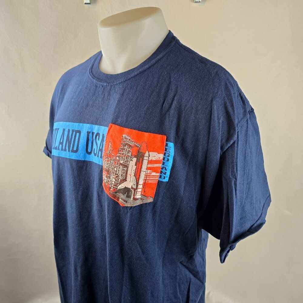 Legoland T Shirt Mens XL Blue Miniland USA Space Rocket Florida Graphic Tee - Picture 5 of 9
